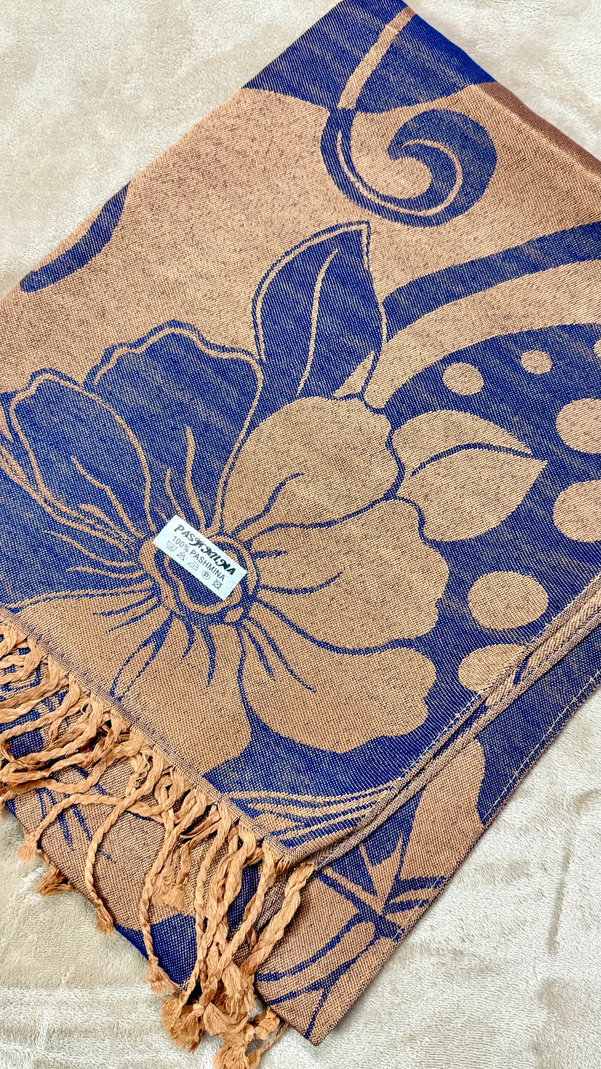 Floral Pashmina | Blue