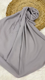 Imported Georgette | Mauve Grey