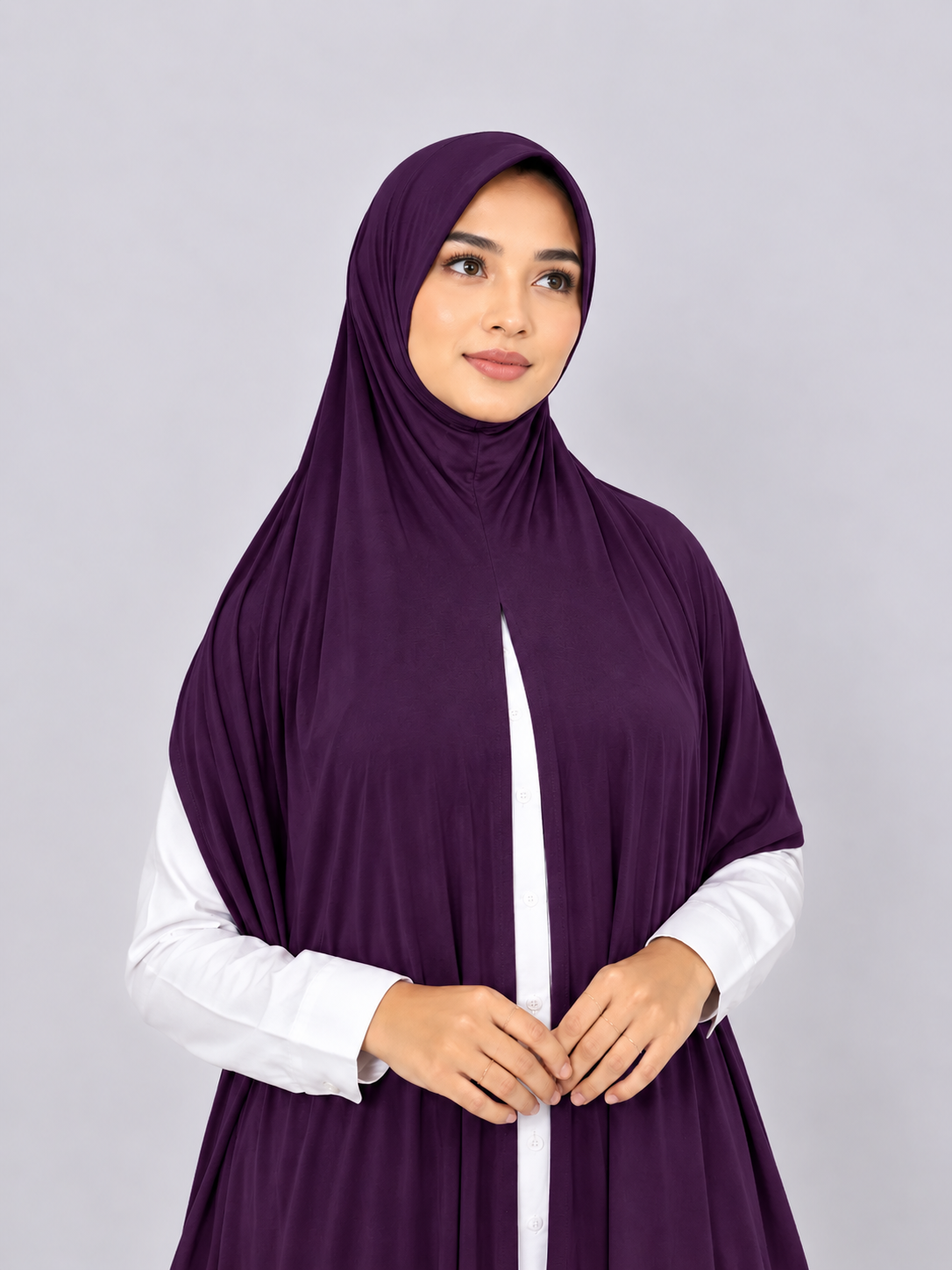 Instant Pre-Sewn Jersey Hijab | Purple