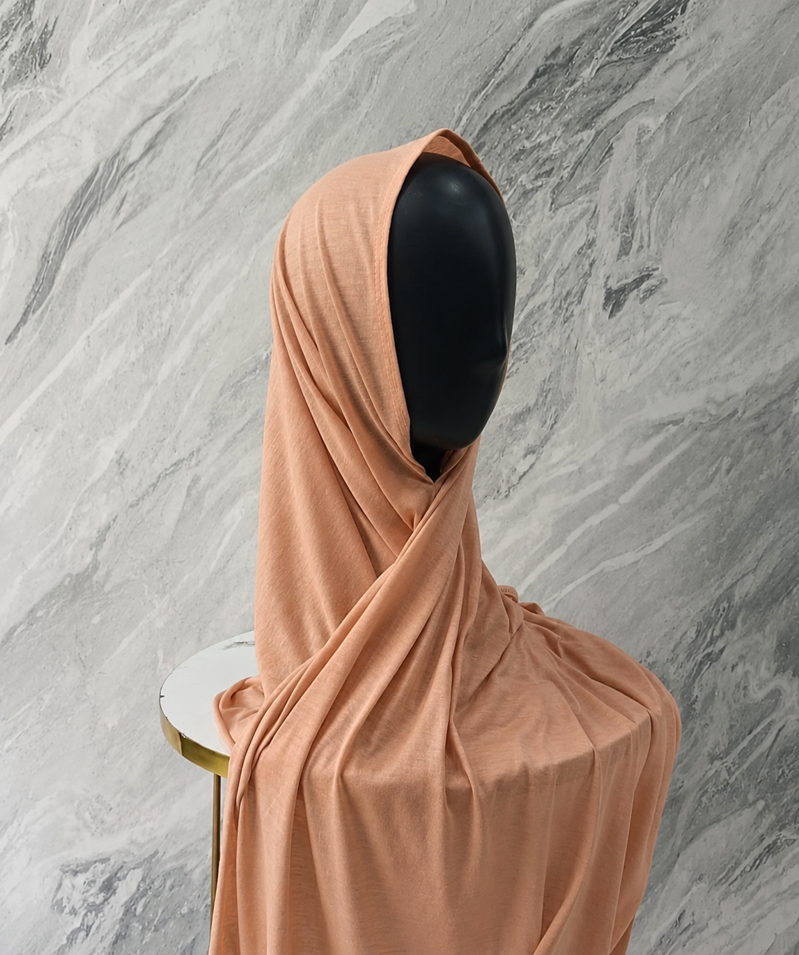 Instant Pre-Sewn Jersey Hijab | Dusty Peach