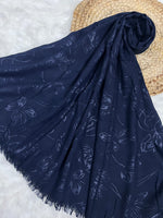 Ethereal Bloom Turkish lawn - Dark Blue