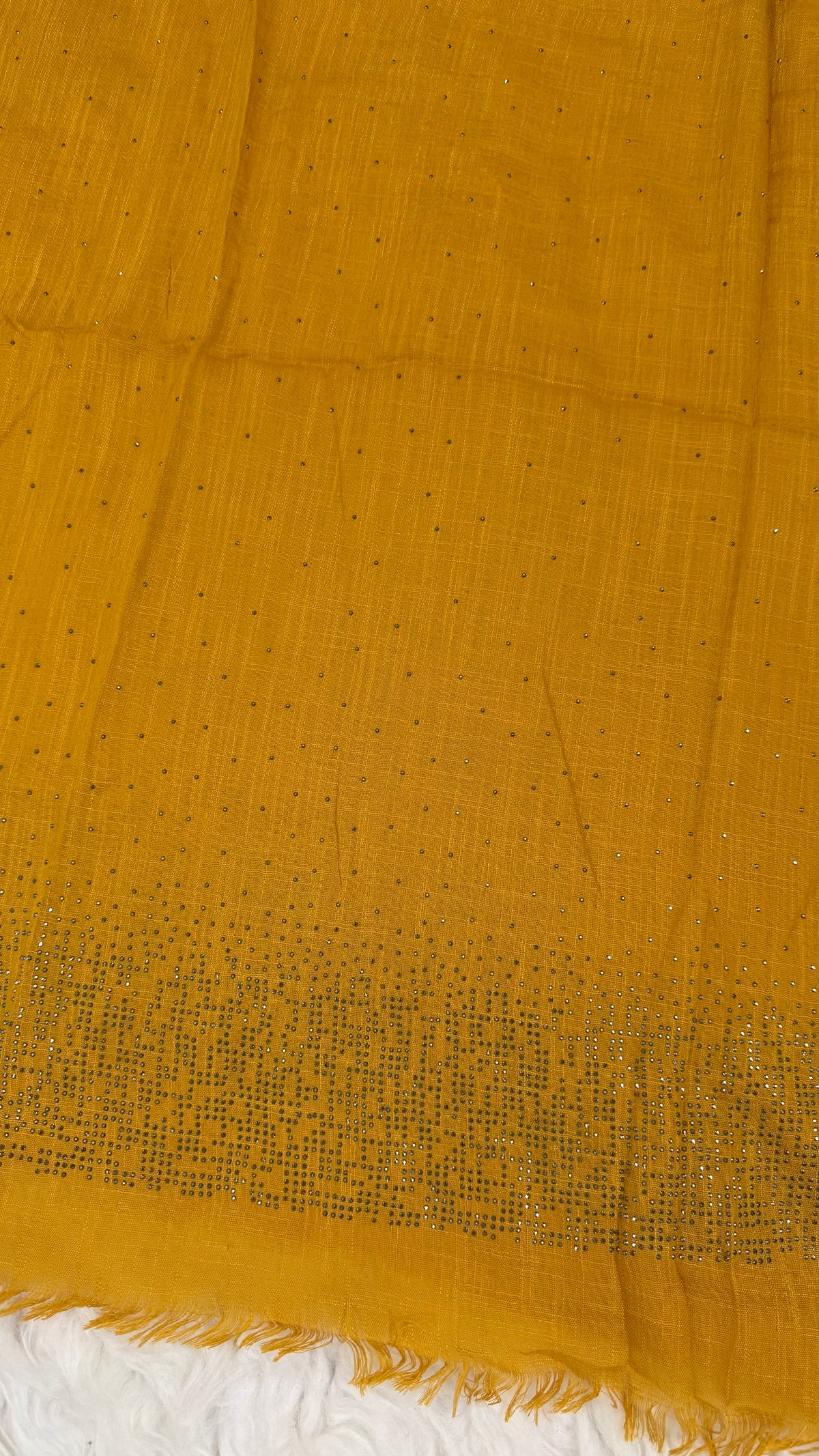 Lawn Stone Drop Hijab | Mustard