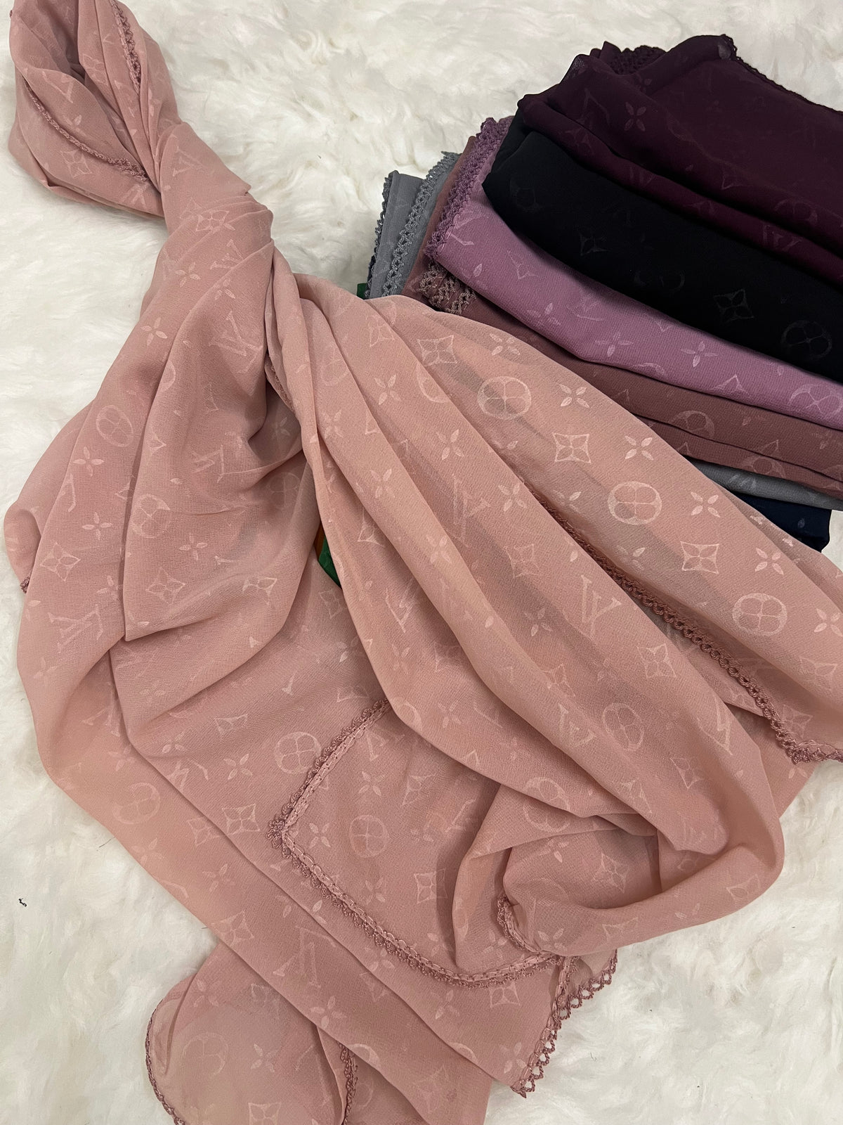 Monogram Georgette | LV | Blush