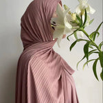 Soft Rib Jersey Hijabs | Baby Pink