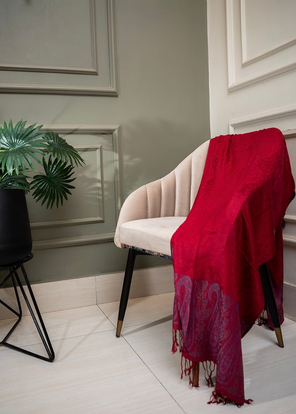 The Signature Pashmina | Crimson Ruby Red