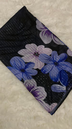 Sequins Bloom Midnight | Lawn Printed Hijab with Sequins