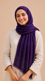 Lawn Stone Drop Hijab | Purple