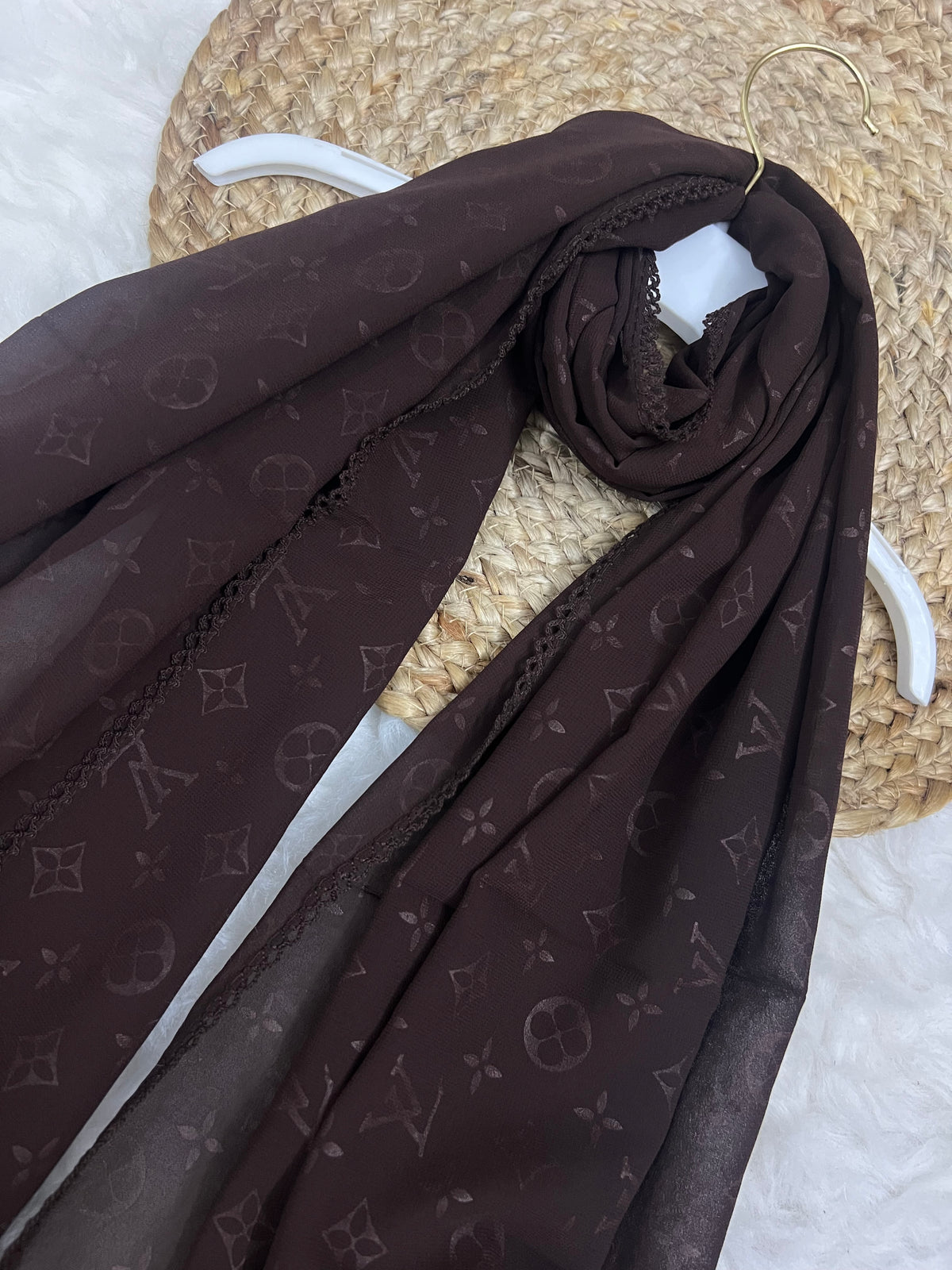 Monogram Georgette | LV | Dark Brown