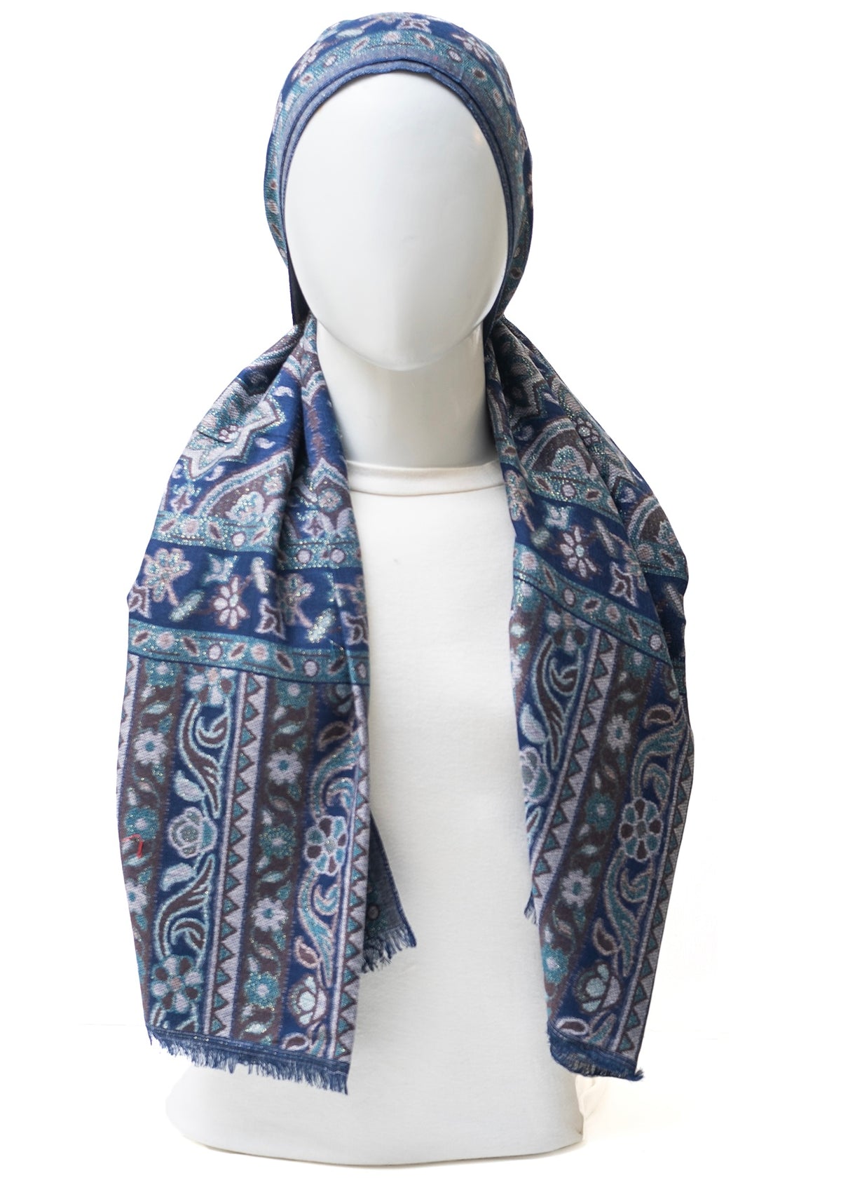 Vintage Loom with ZARI SHINE | Midnight Navy Paisley