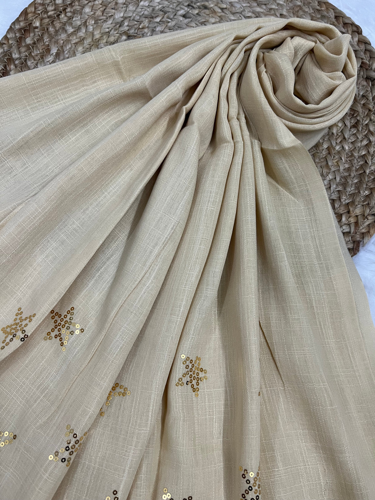 Starry Shine Hijab – Caramel Tan