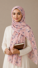 Blush Blossom | Lawn Printed Hijab