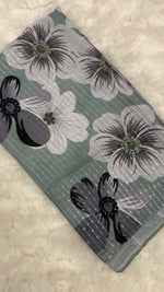 Sequins Bloom Green | Lawn Printed Hijab with Sequins