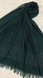 Lawn Stone Drop Hijab | Dark Green