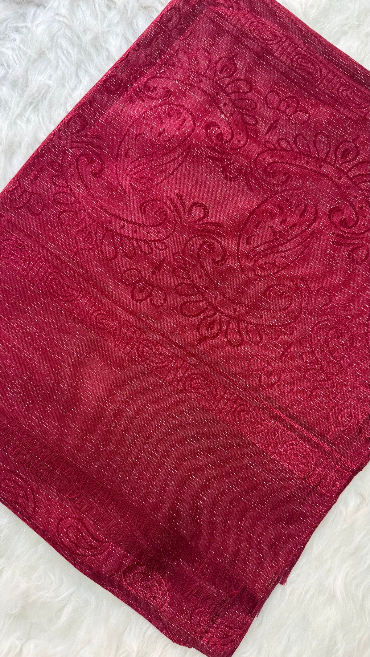 Royale Lawn Jacquard | Deep Wine