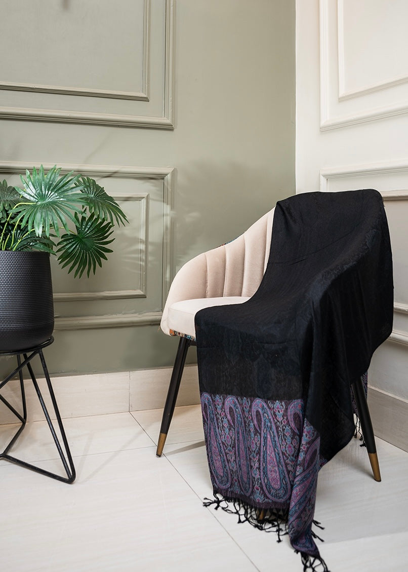 The Signature Pashmina | Midnight Charcoal Black