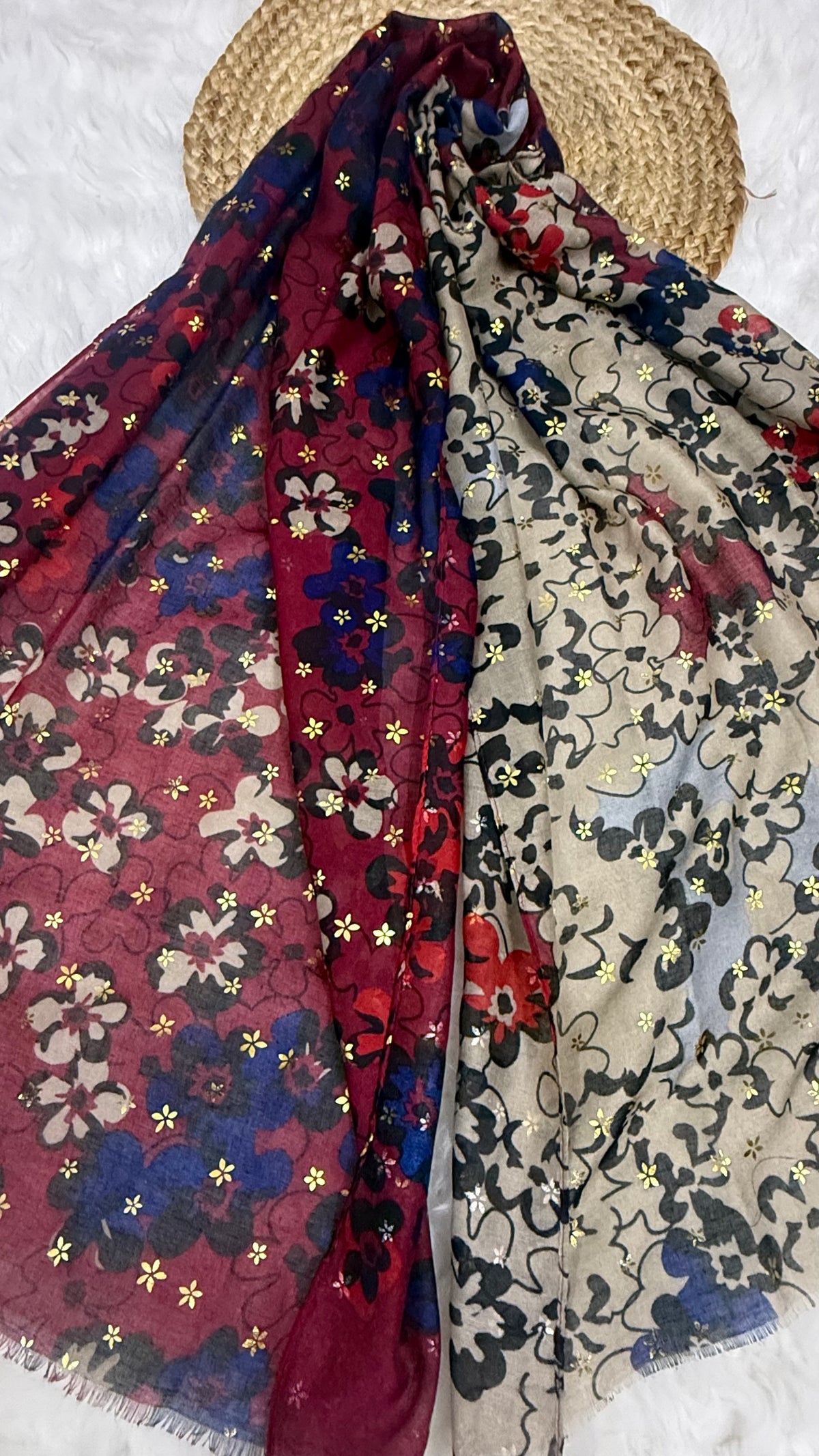 Twilight Flora Red | Lawn Printed Hijab