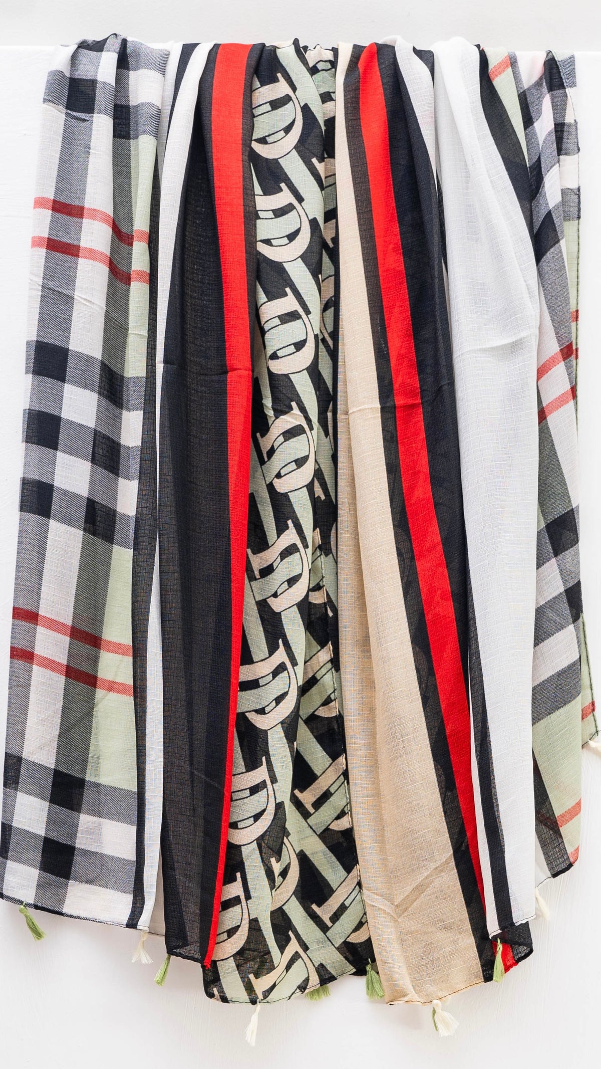 Bold Monogram Checks | Ivory Noir