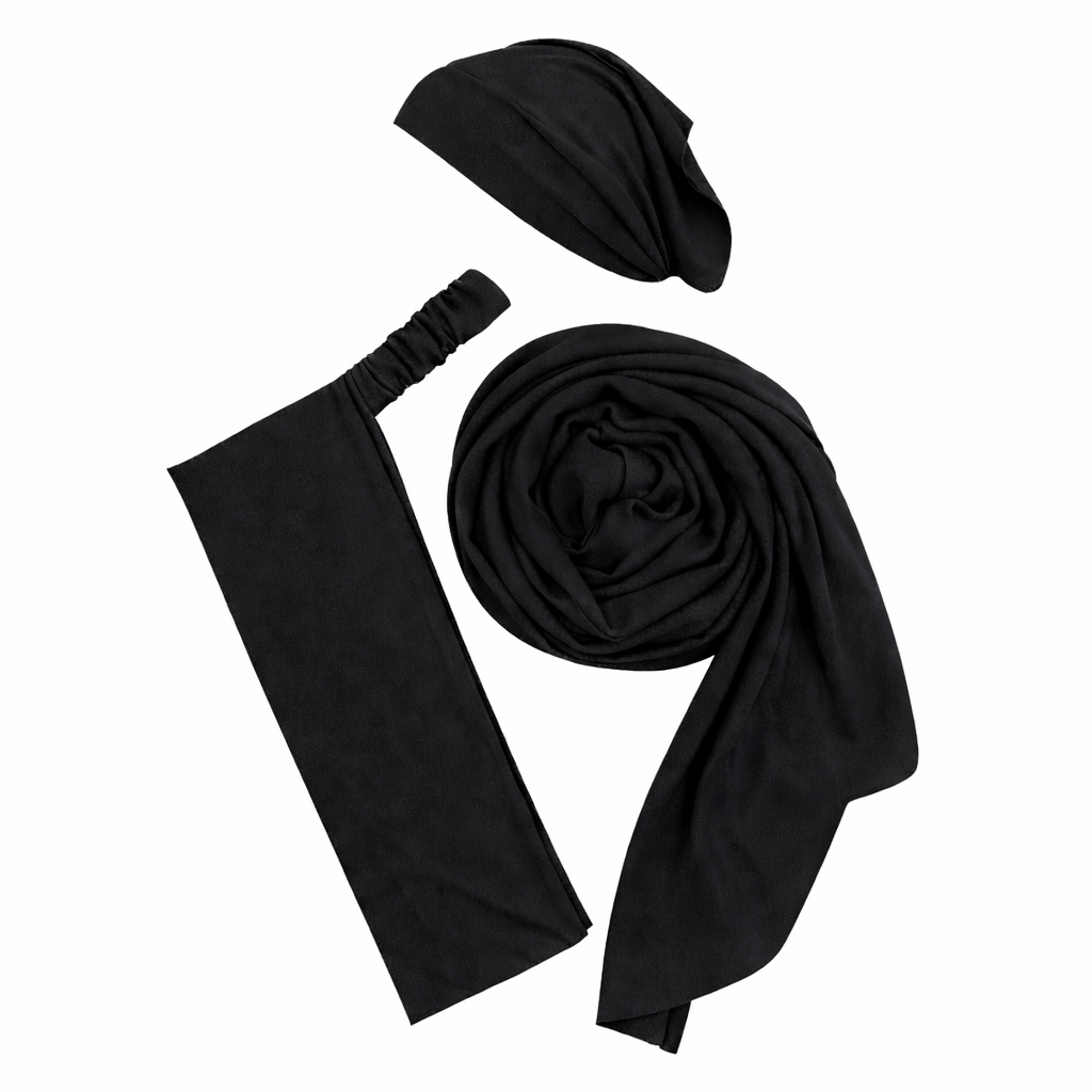 3-in-1 Hijab Essential Set | Black