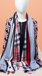 Bold Monogram Checks | Blush Sky