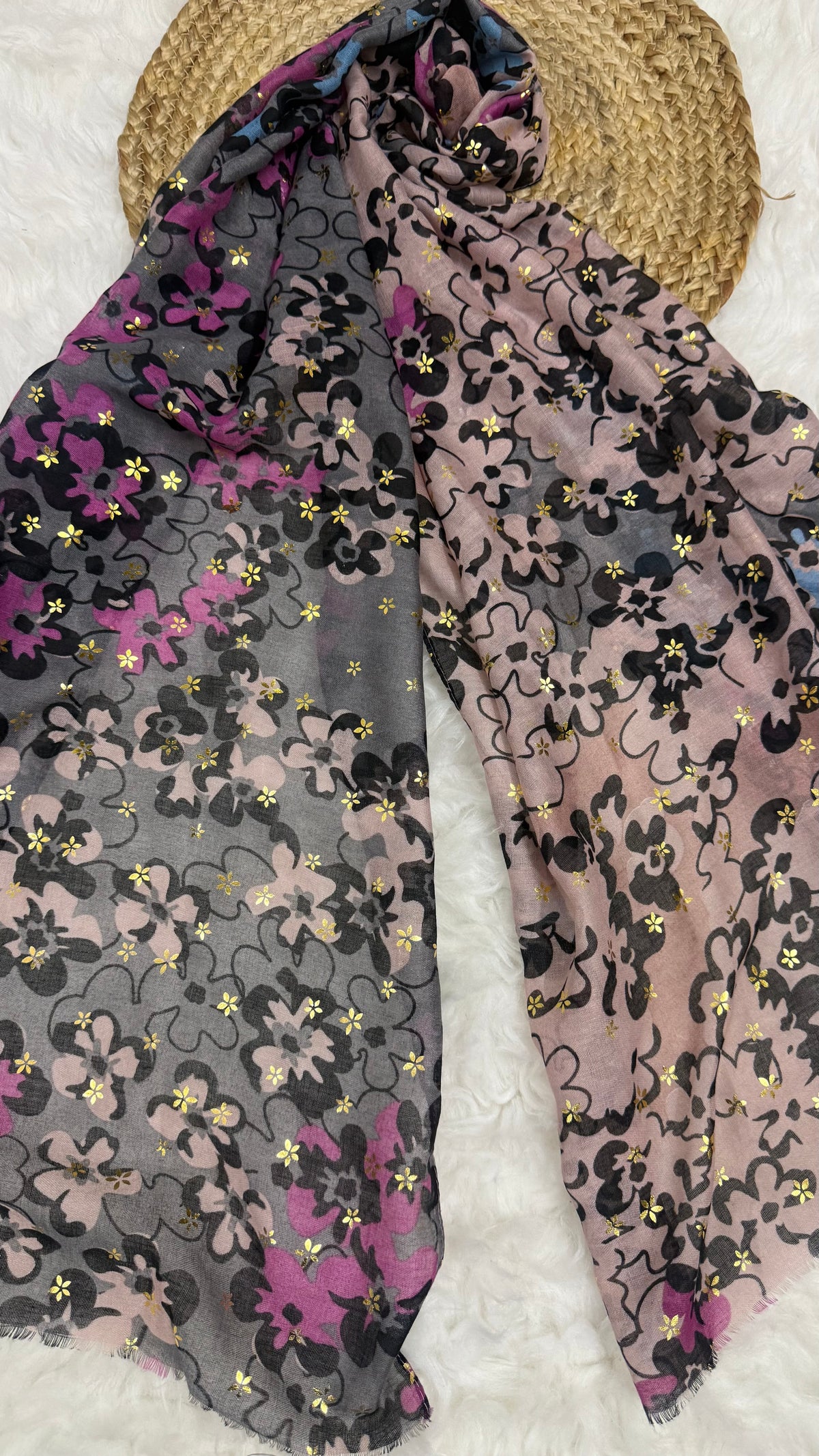Twilight Flora Pink | Lawn Printed Hijab