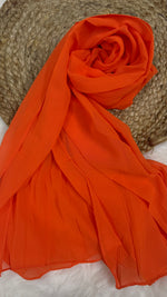Imported Georgette | Tangerine Orange