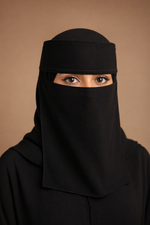 Imported Saudi Niqab | Plain Black