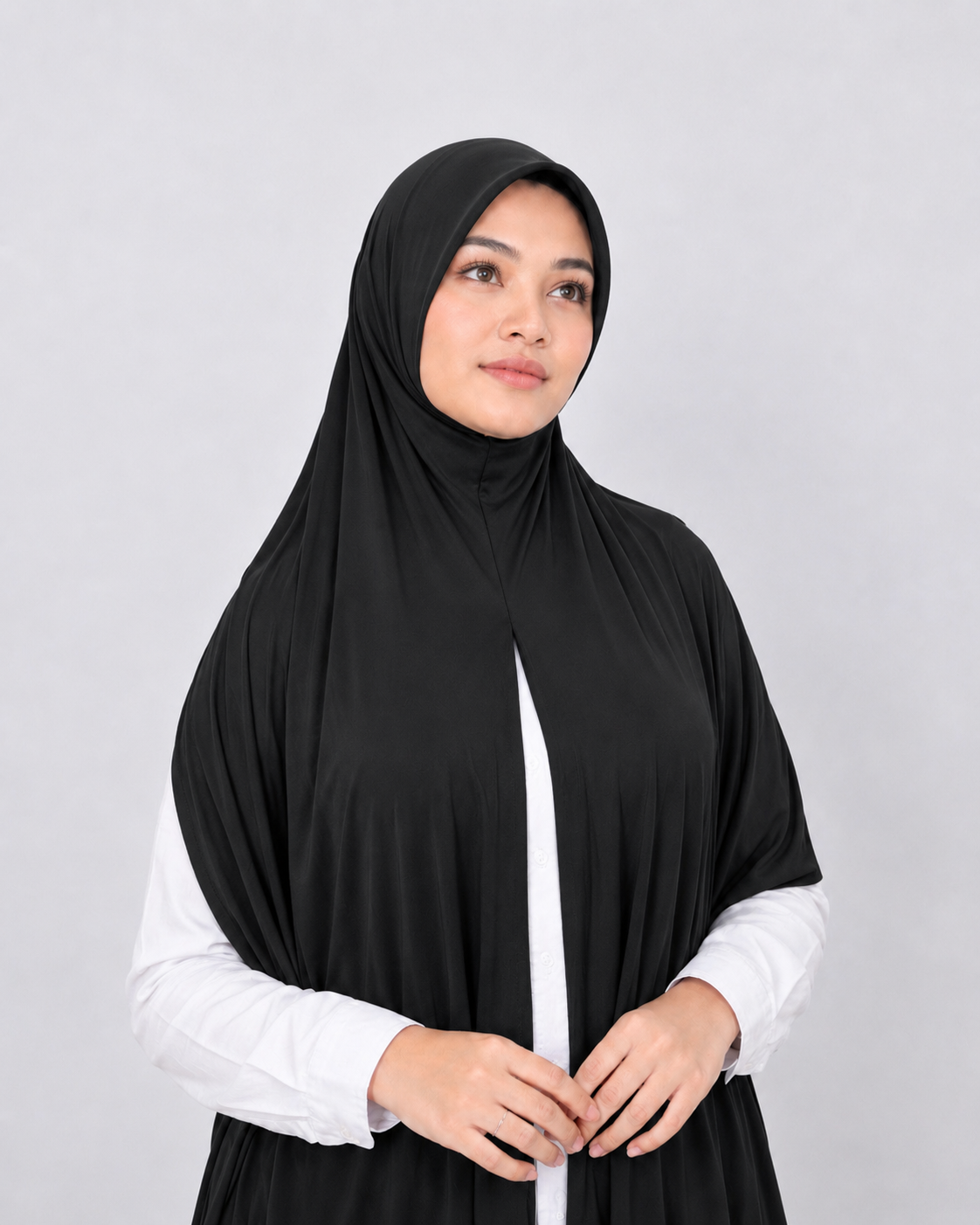 Instant Pre-Sewn Jersey Hijab | Black
