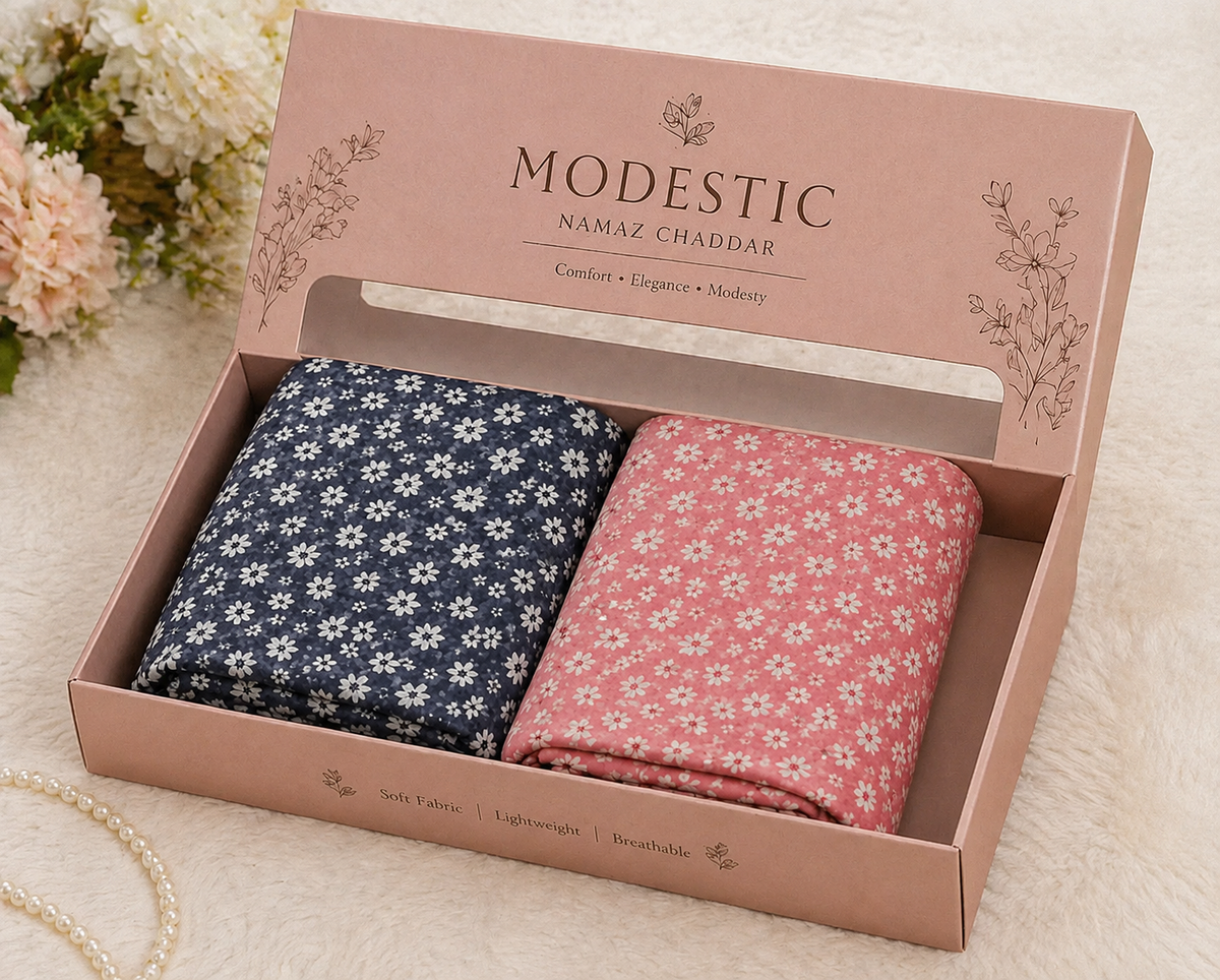 Pack of 2 - Namaz Chaddars with Sleeves (FREE DC)