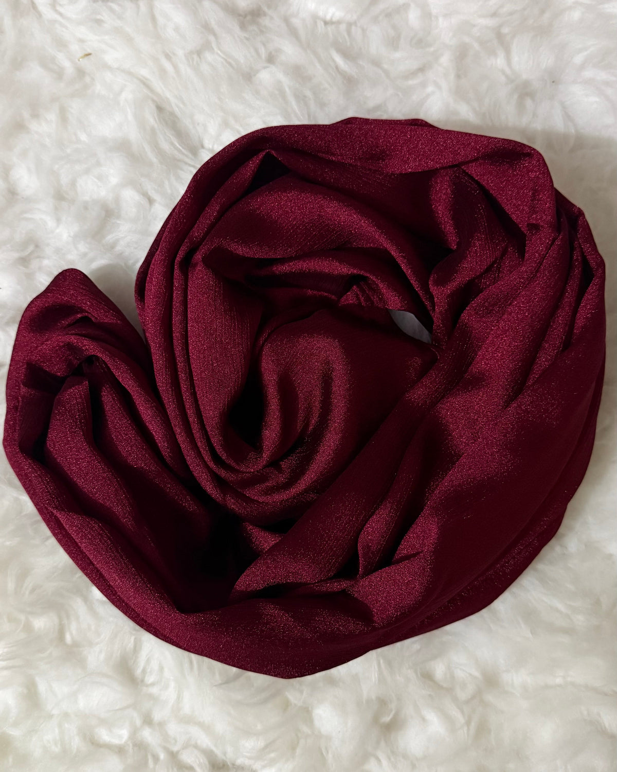Luxe Crinkle Silk - Raspberry-burgundy