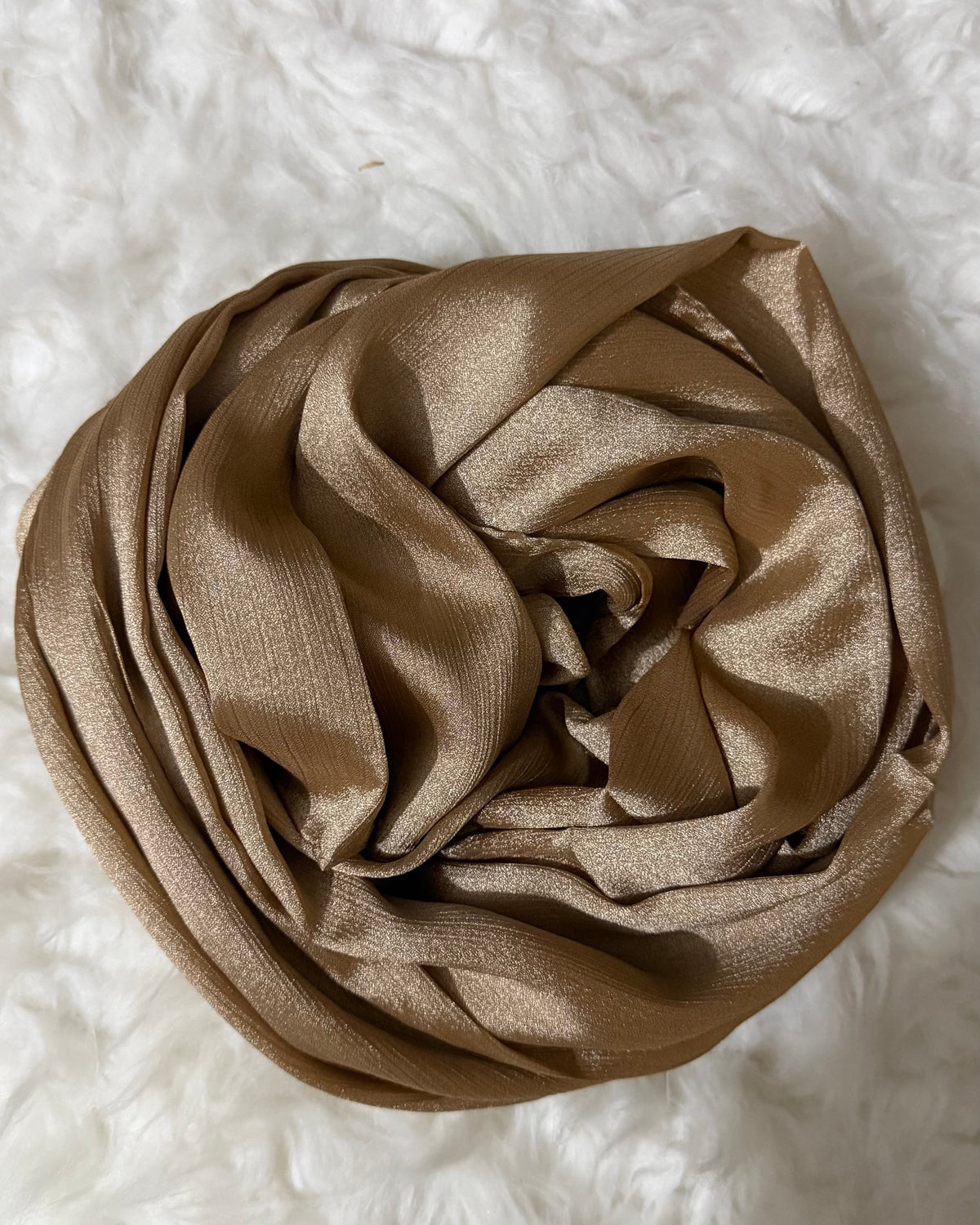 Luxe Crinkle Silk - warm bronze-tan