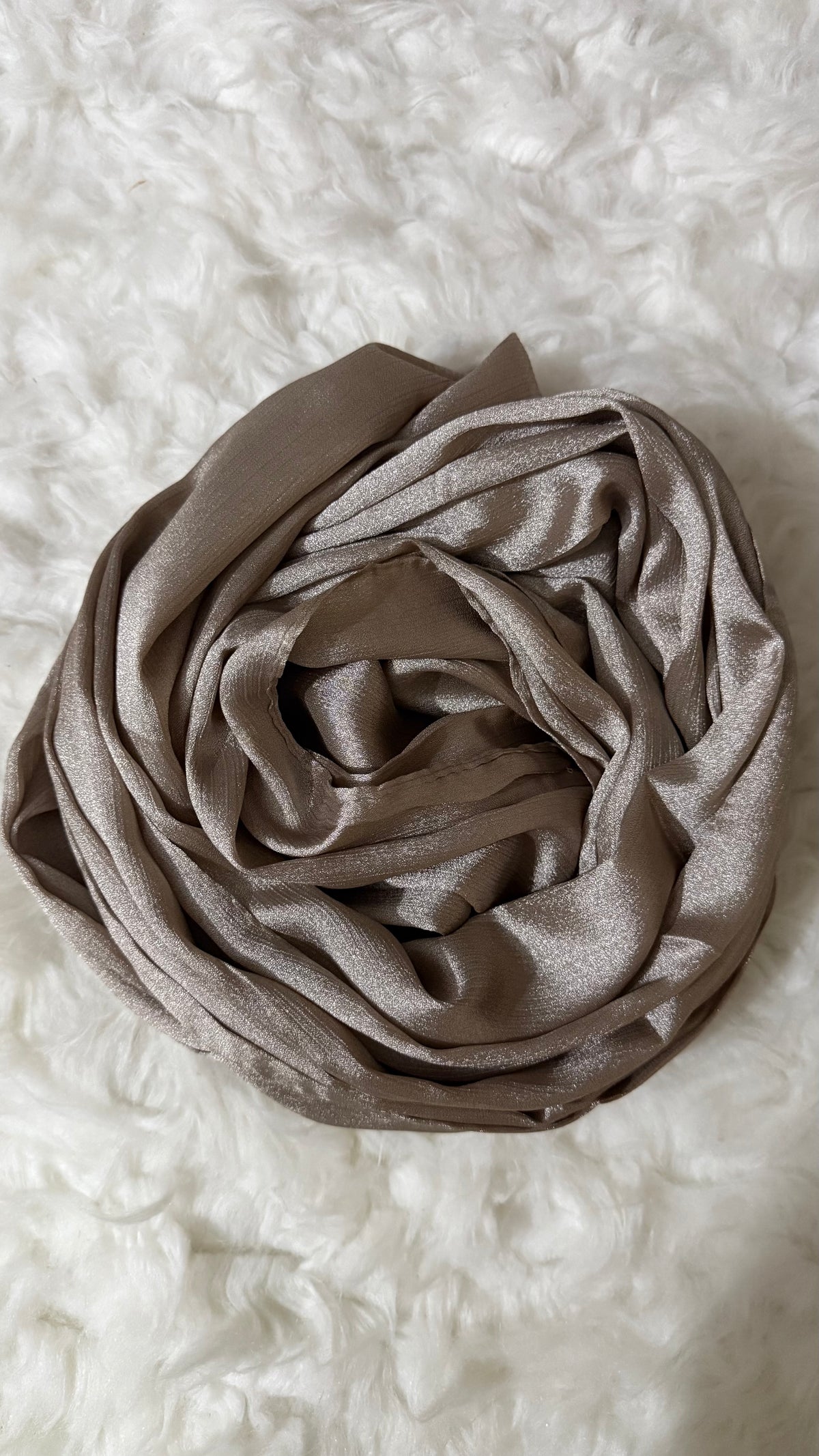 Luxe Crinkle Silk -Cocoa Taupe