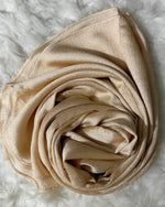 Luxe Crinkle Silk - Warm Golden Champagne